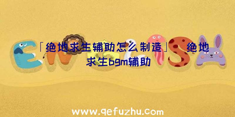 「绝地求生辅助怎么制造」|绝地求生bgm辅助